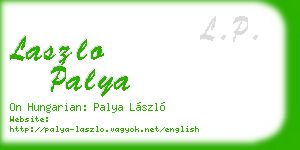 laszlo palya business card